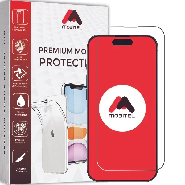 Mobitel Full Coverage Tempered Glass Screen Protector for iPhone 16